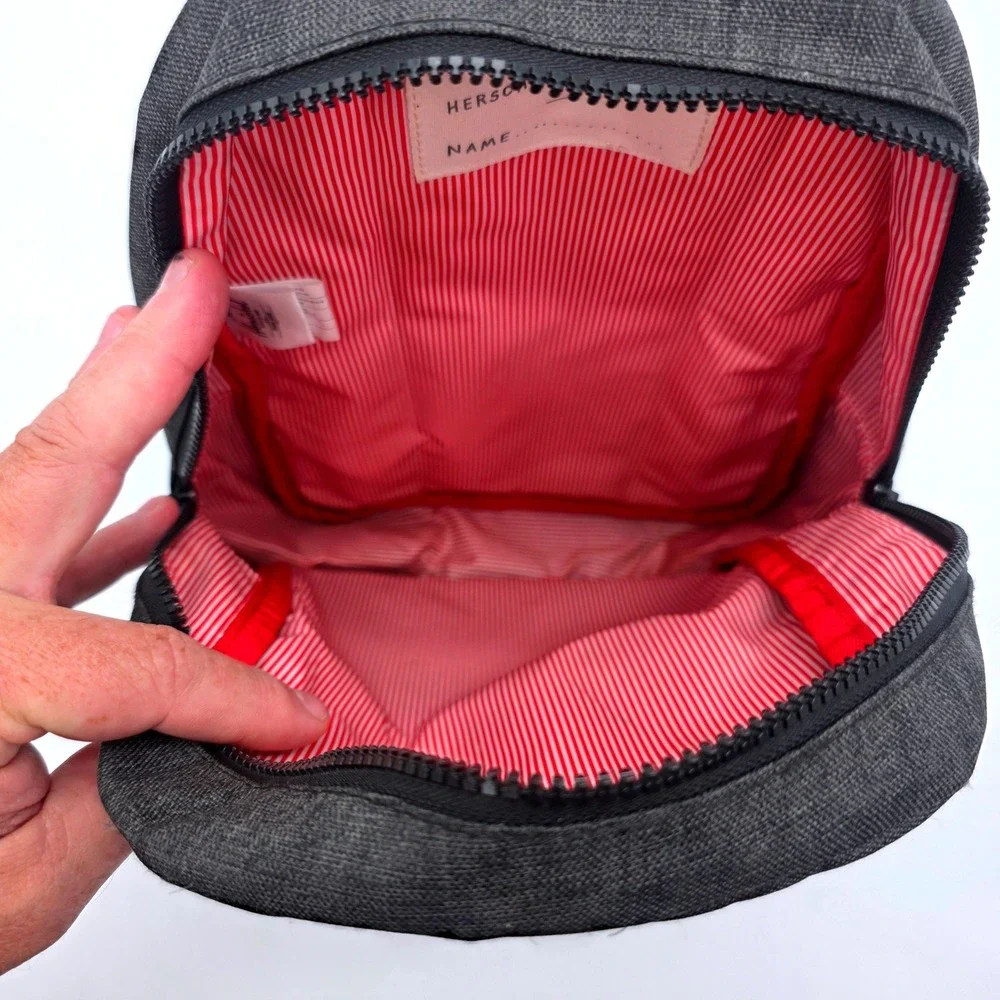 Herschel Supply Co Heritage Kids Backpack Grey Pink Polka Dot Mini Bag